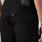 Men's 505 Black Straight Fit Mid Rise Jeans - Detail View
