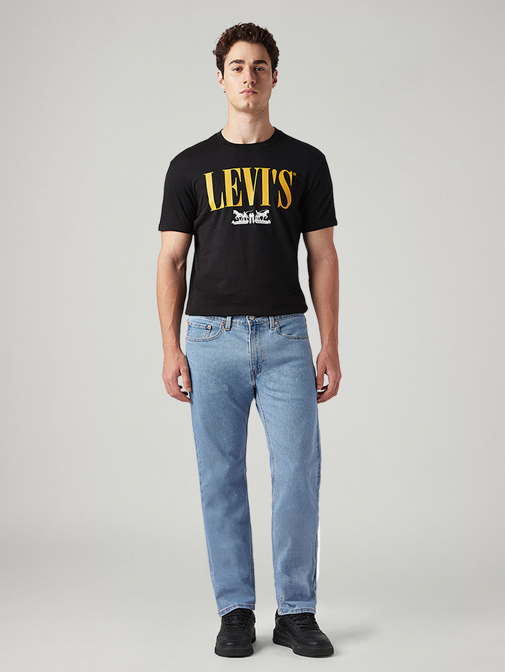 Mens 505 Mid Rise Straight Fit Cotton Stretch Blend Jeans - fe1443d4-a8a1-4e6a-ae0b-e71d97da452e View