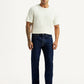 Men's 505 Dark Blue Straight Fit Mid Rise Jeans - Front View