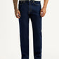 Men's 505 Dark Blue Straight Fit Mid Rise Jeans - Front View