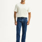 Men's 505 Blue Straight Fit Mid Rise Jeans - Front View