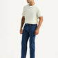 Men's 505 Blue Straight Fit Mid Rise Jeans - Side View