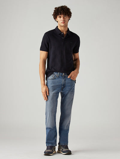 levi's Men's 505 Blue Straight Fit Mid Rise Jeans-picture-36