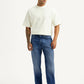 Men's 505 Blue Straight Fit Mid Rise Jeans - Front View