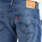 Men's 505 Blue Straight Fit Mid Rise Jeans - Detail View