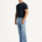 Men's 505 Light Blue Straight Fit Mid Rise Linen Jeans - Side View