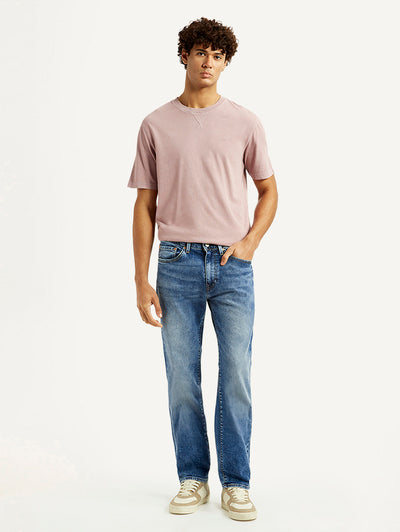 levi's Men's 505 Blue Straight Fit Mid Rise Jeans-picture-32