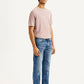 Men's 505 Blue Straight Fit Mid Rise Jeans - Side View