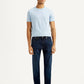 Men's 505 Dark Blue Straight Fit Mid Rise Jeans - Front View