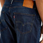 Men's 505 Dark Blue Straight Fit Mid Rise Jeans - Detail View