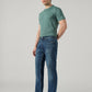 Men's 505 Blue Straight Fit Mid Rise Jeans - Side View