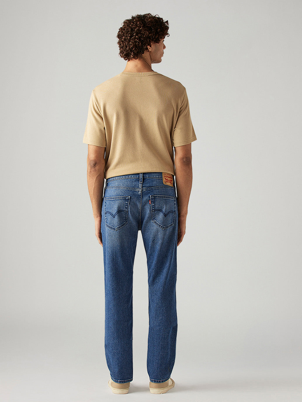 Men's 505 Blue Straight Fit Hyper Stretch Jeans - Back View