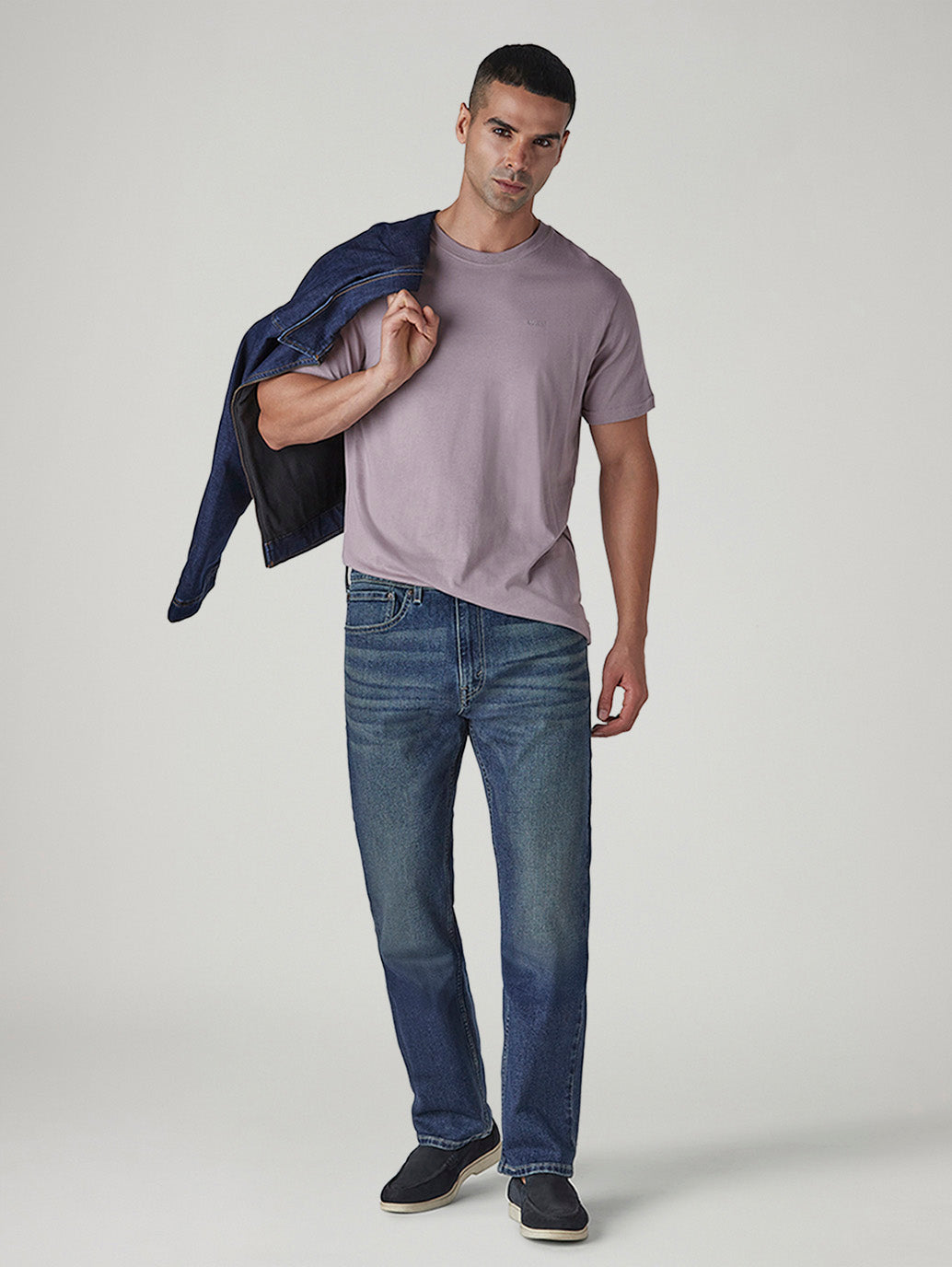 Men's 505 Tinted Dark Indigo Straight Fit Mid Rise Jeans