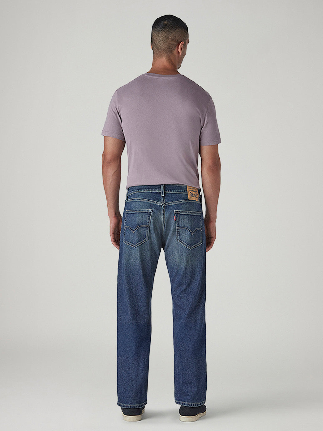Men's 505 Tinted Dark Indigo Straight Fit Mid Rise Jeans - Back View