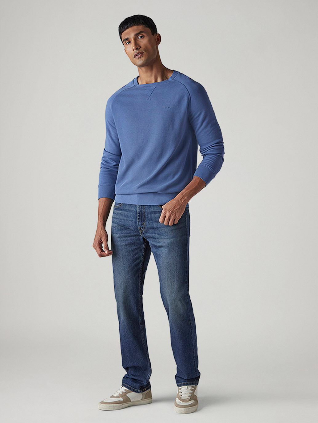 Men's 505 Dark Indigo Straight Fit Mid Rise Jeans