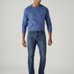 Men's 505 Dark Indigo Straight Fit Mid Rise Jeans - Front View