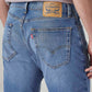 Men's 505 Blue Straight Fit Mid Rise Jeans - 20 View