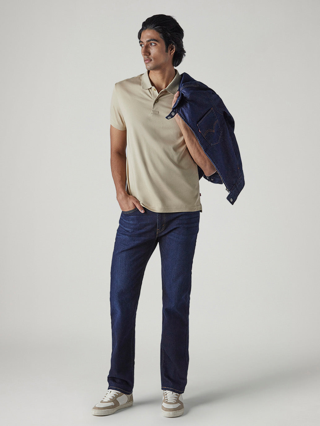 Men's 505 Dark Indigo Straight Fit Mid Rise Jeans