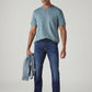 Men's 505 Dark Blue Straight Fit Mid Rise Jeans - Styleshot View