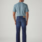 Men's 505 Dark Blue Straight Fit Mid Rise Jeans - Back View