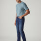 Men's 505 Dark Blue Straight Fit Mid Rise Jeans - Side View