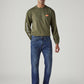 Men's 505 Dark Indigo Straight Fit Mid Rise Jeans - Styleshot View