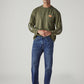 Men's 505 Dark Indigo Straight Fit Mid Rise Jeans - Front View