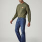 Men's 505 Dark Indigo Straight Fit Mid Rise Jeans - Side View
