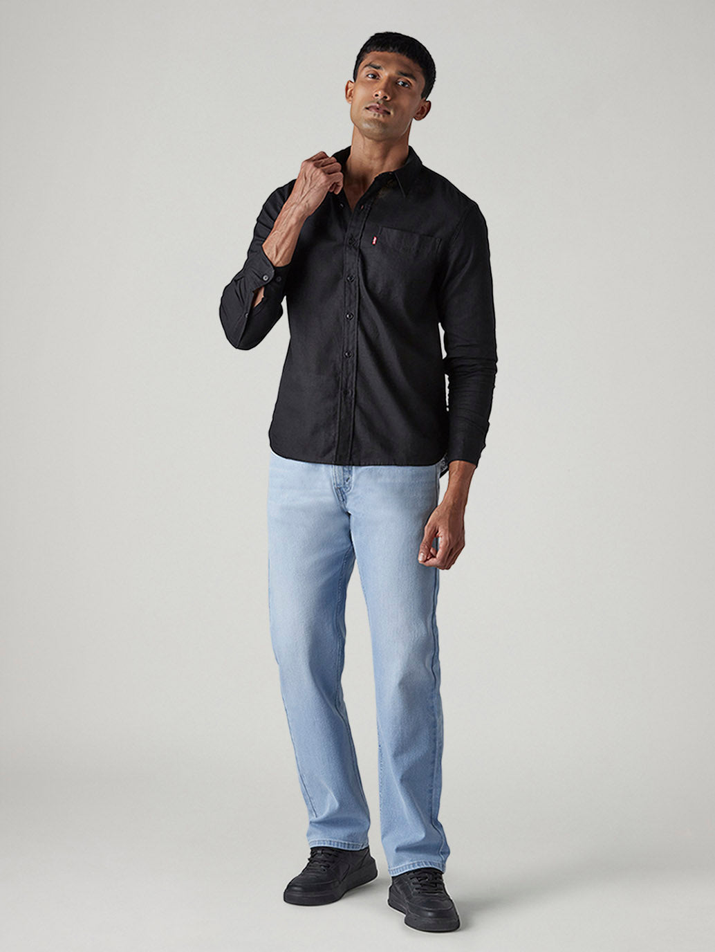 Men's 505 Light Indigo Straight Fit Mid Rise Jeans