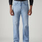 Men's 505 Light Indigo Straight Fit Mid Rise Jeans - Front View