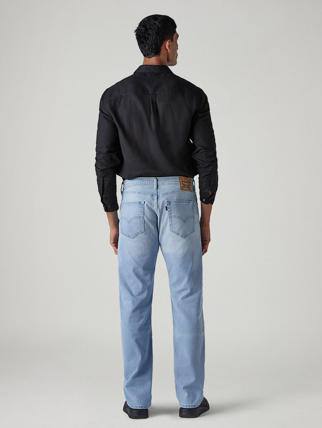 Men's 505 Light Indigo Straight Fit Mid Rise Jeans - Back View
