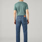 Men's 505 Dark Blue Straight Fit Mid Rise Jeans - Back View