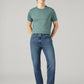 Men's 505 Dark Blue Straight Fit Mid Rise Jeans - Front View
