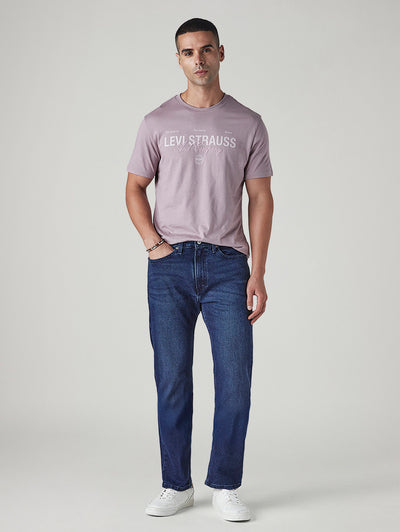 levi's Men's 505 Blue Straight Fit Mid Rise Jeans-picture-30