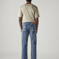 Men's 505 Blue Straight Fit Mid Rise Jeans - Back View