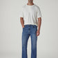 Men's 505 Blue Straight Fit Mid Rise Jeans - Styleshot View