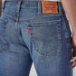 Men's 505 Blue Straight Fit Mid Rise Jeans - Detail View