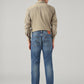 Men's 505 Blue Straight Fit Mid Rise Selvedge Jeans - Back View