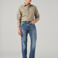 Men's 505 Blue Straight Fit Mid Rise Selvedge Jeans - Front View
