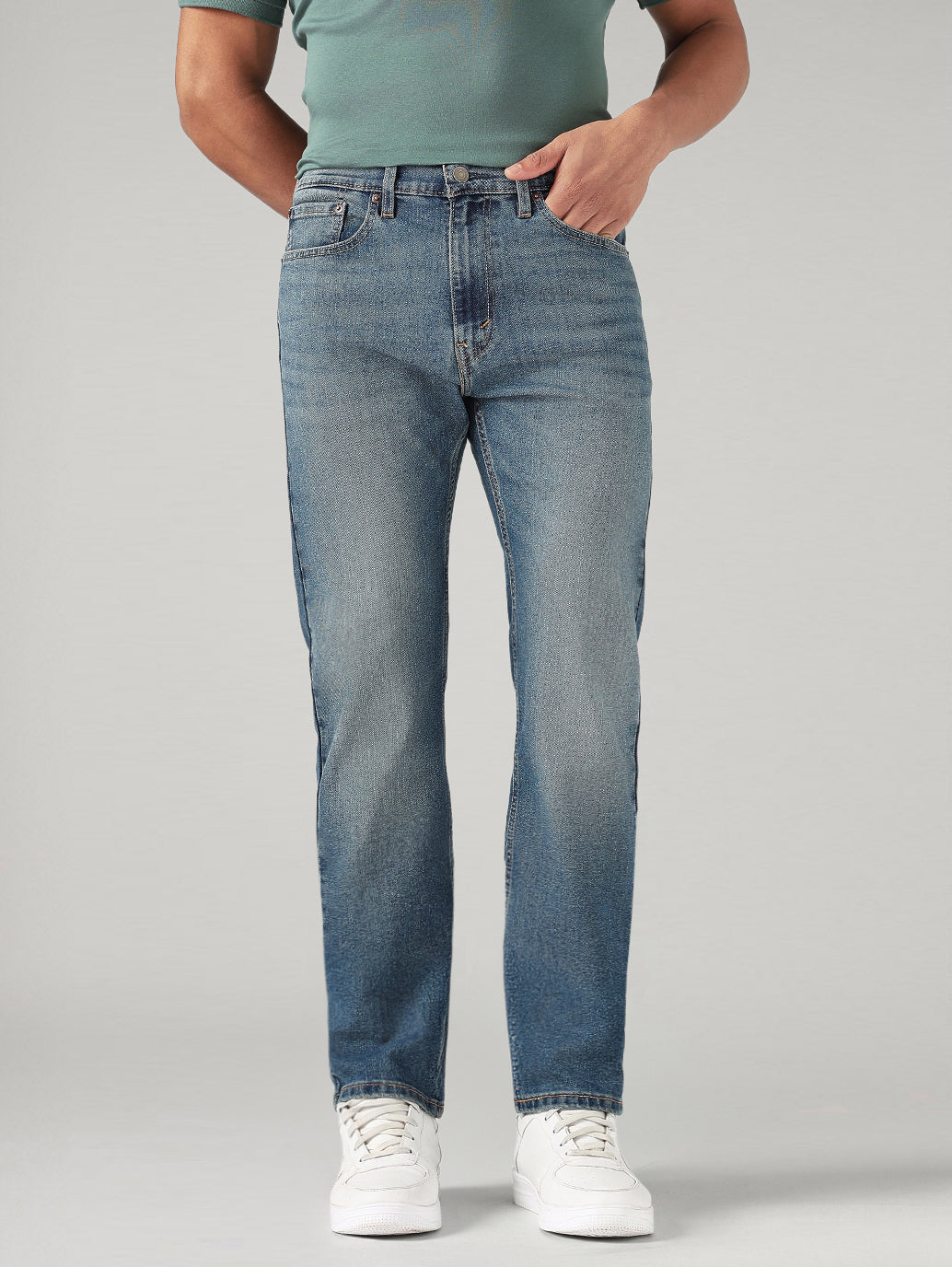 Men's 511 Blue Slim Fit Mid Rise Jeans - Front View