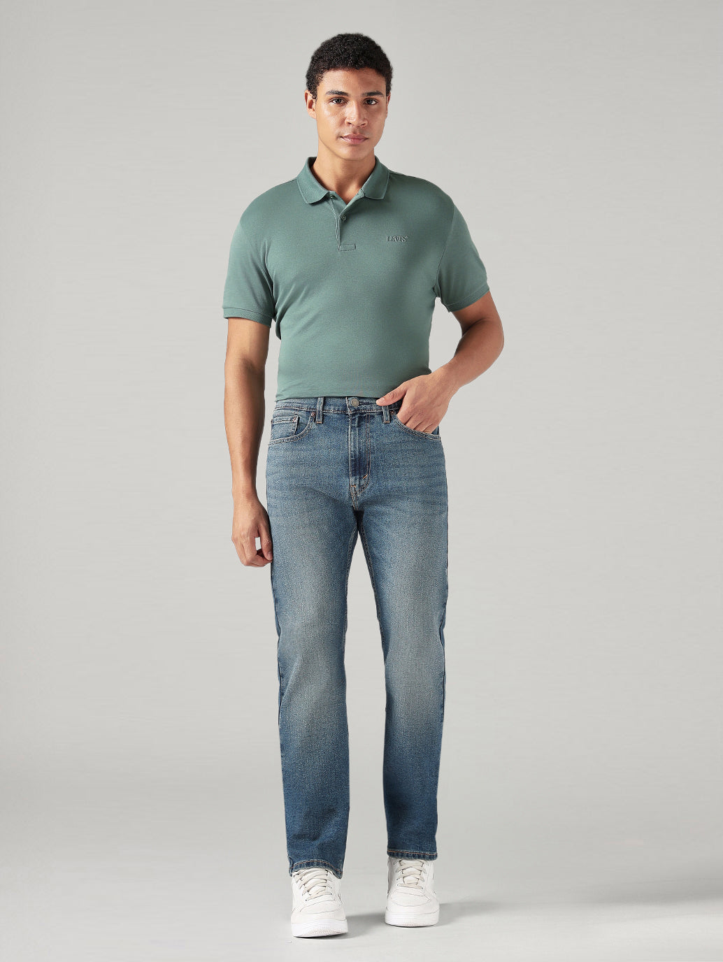 Men's 511 Blue Slim Fit Mid Rise Jeans - Front View