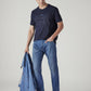 Men's 505 Blue Straight Fit Mid Rise Jeans - Styleshot View