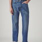 Men's 505 Blue Straight Fit Mid Rise Jeans - Front View