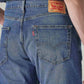 Men's 505 Blue Straight Fit Mid Rise Jeans - Detail View