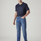 Men's 505 Blue Straight Fit Mid Rise Jeans - Side View