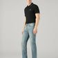 Men's 505 Blue Straight Fit Mid Rise Performance Jeans - Side View