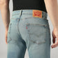 Men's 505 Blue Straight Fit Mid Rise Performance Jeans - Detail View