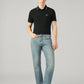 Men's 505 Blue Straight Fit Mid Rise Performance Jeans - Front View