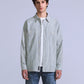 Men's Striped Relaxed Fit Shirt - Front View