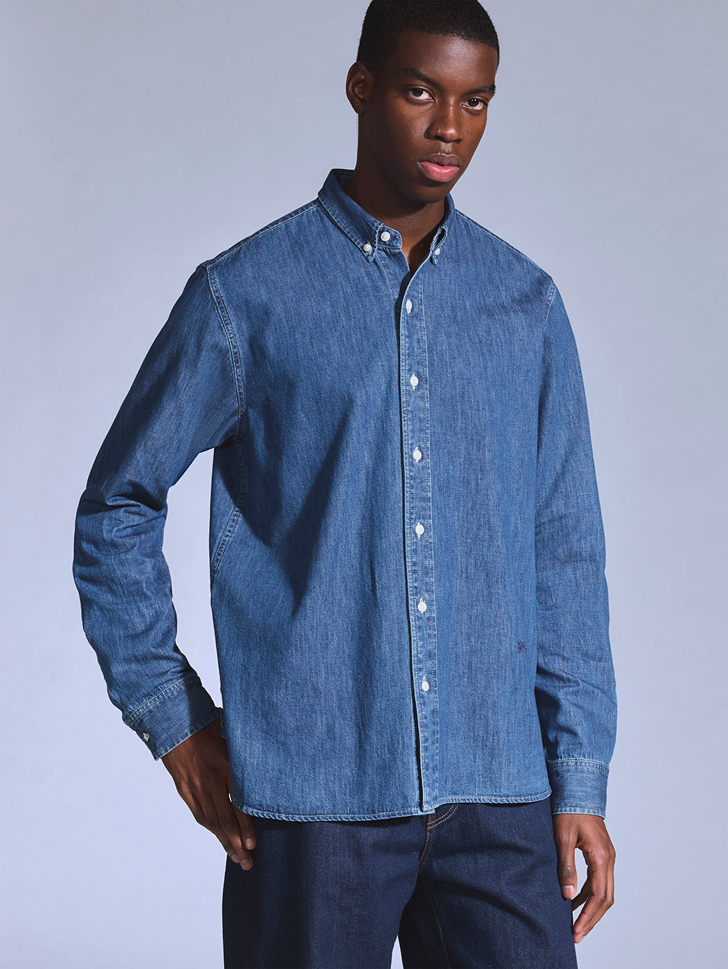 Men's Textured Relaxed Fit Shirt - Styleshot View